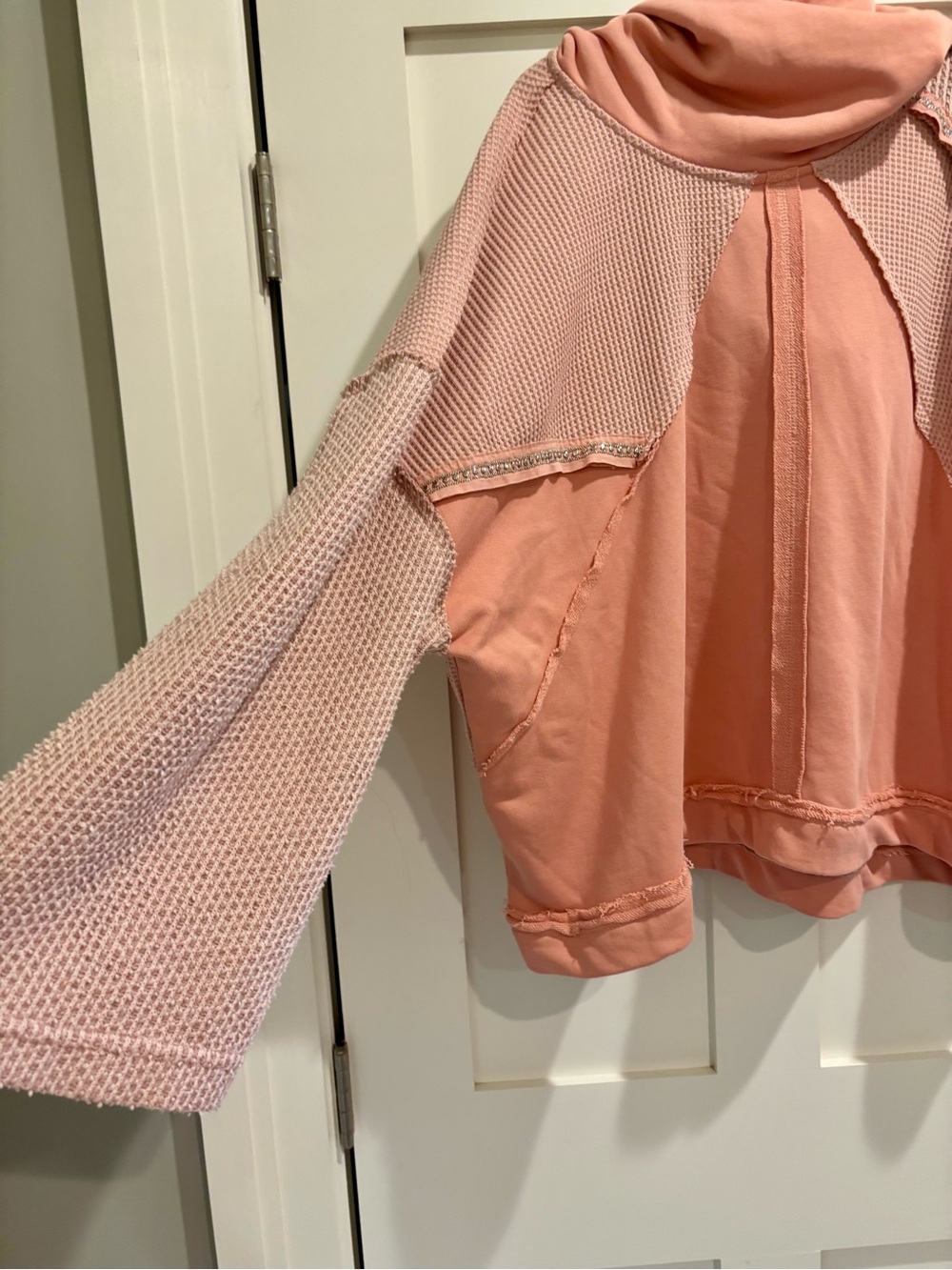 Women's Pink Lightweight Mixed Knit